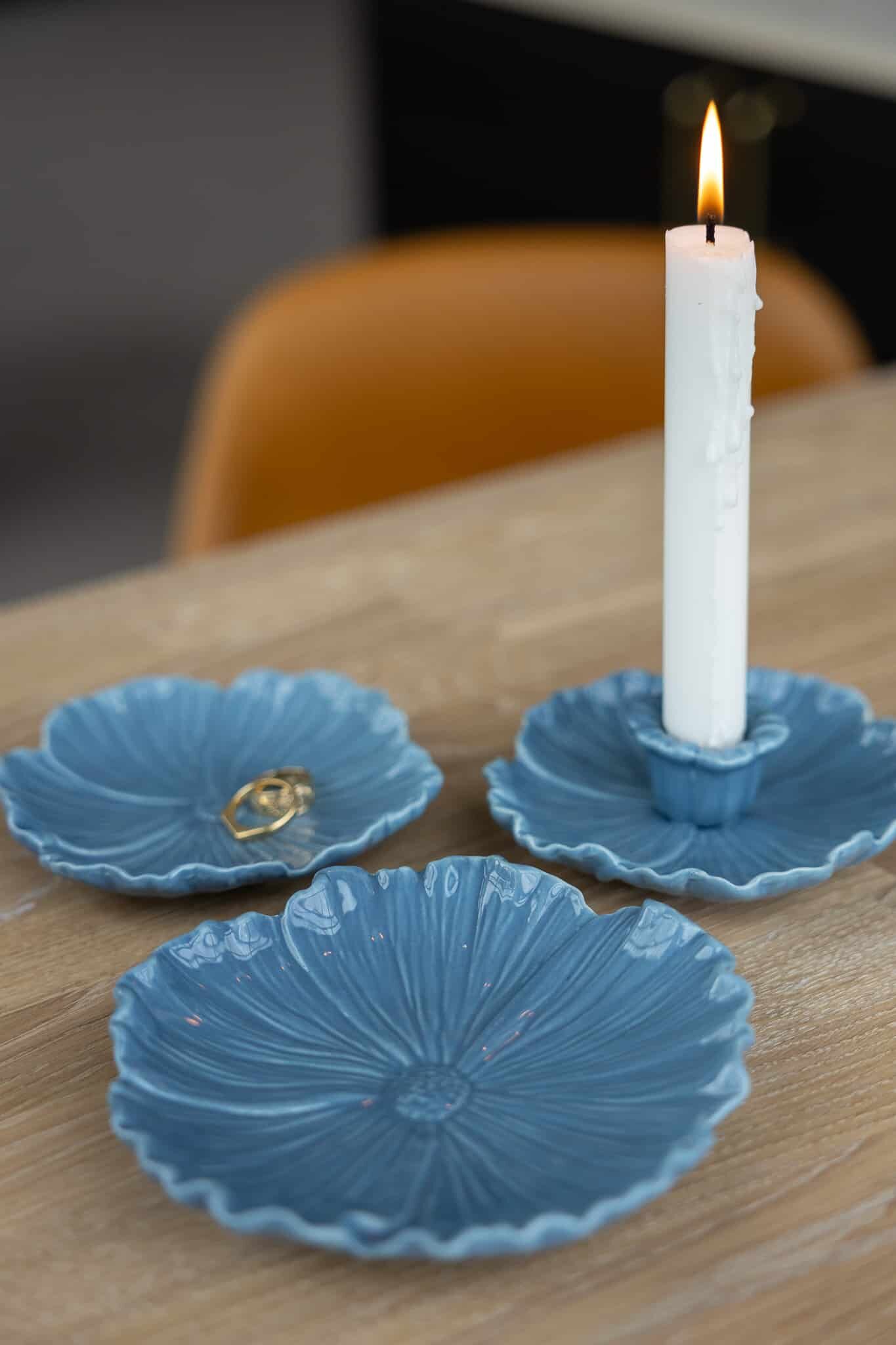 Storefactory Keramikfat Blomster blå