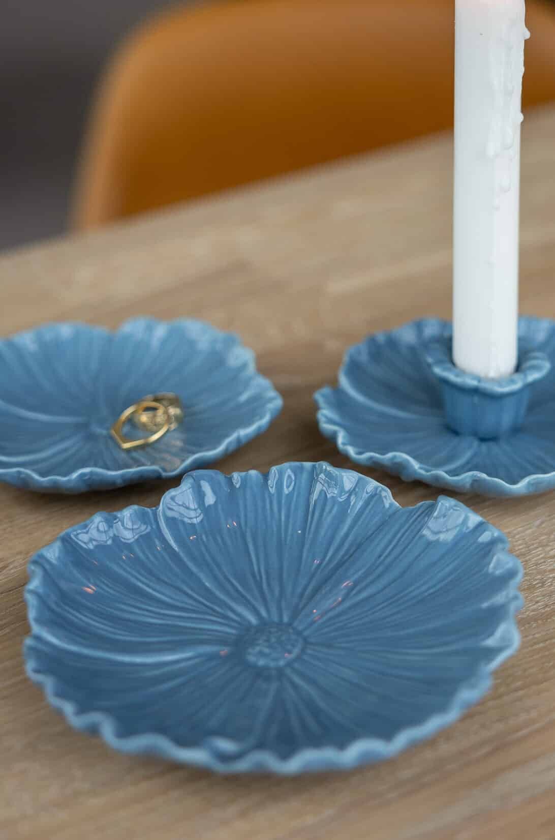 Storefactory Keramikfat Blomster blå